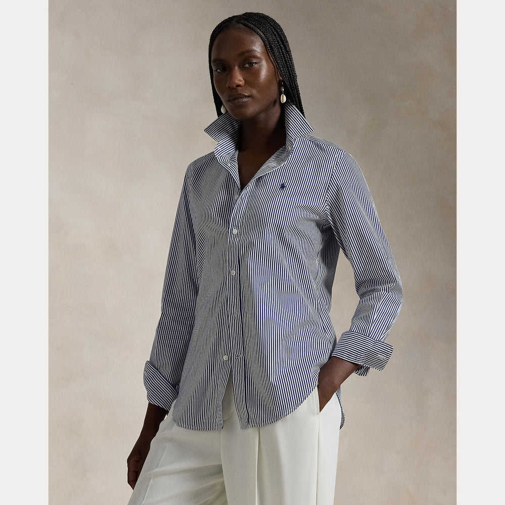 SLIM FIT STRIPED COTTON SHIRT – Accessorio premium elegante
