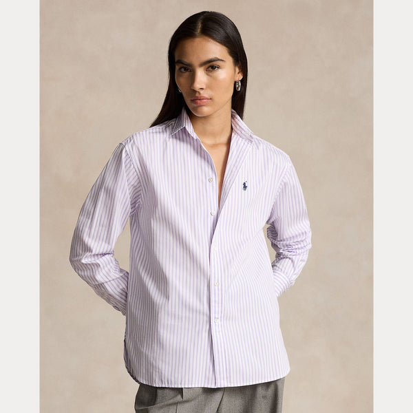 RELAXED FIT STRIPED COTTON SHIRT – Accessorio premium elegante