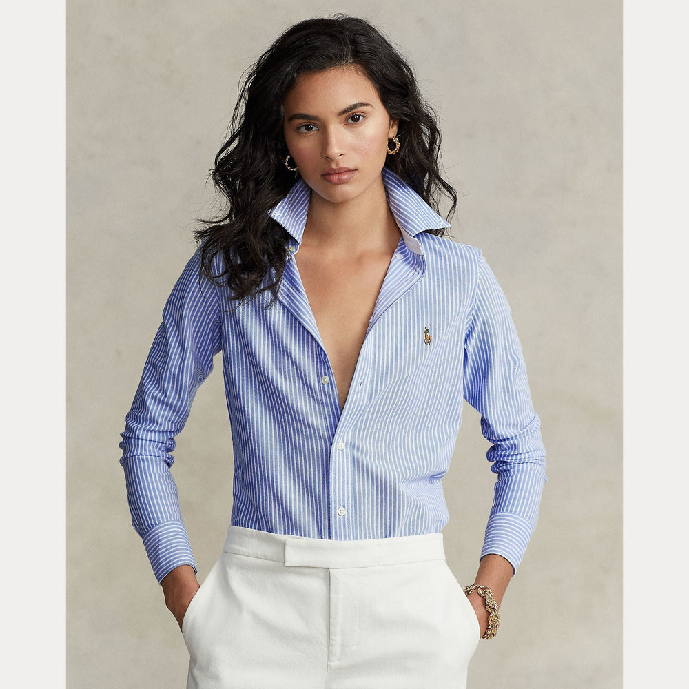 STRIPED KNIT OXFORD SHIRT – Accessorio premium elegante