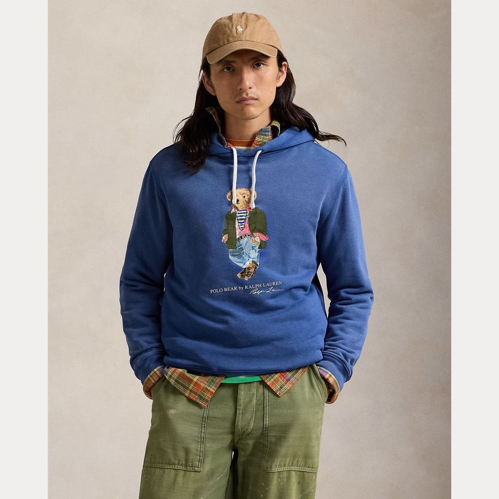 POLO BEAR GARMENT-DYED FLEECE HOODIE – Accessorio premium elegante