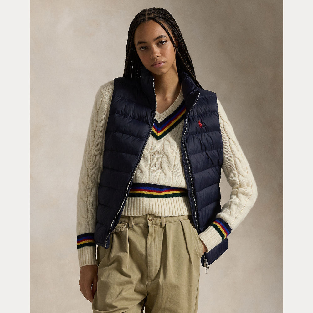 WATER-REPELLENT QUILTED PACKABLE VEST – Accessorio premium elegante