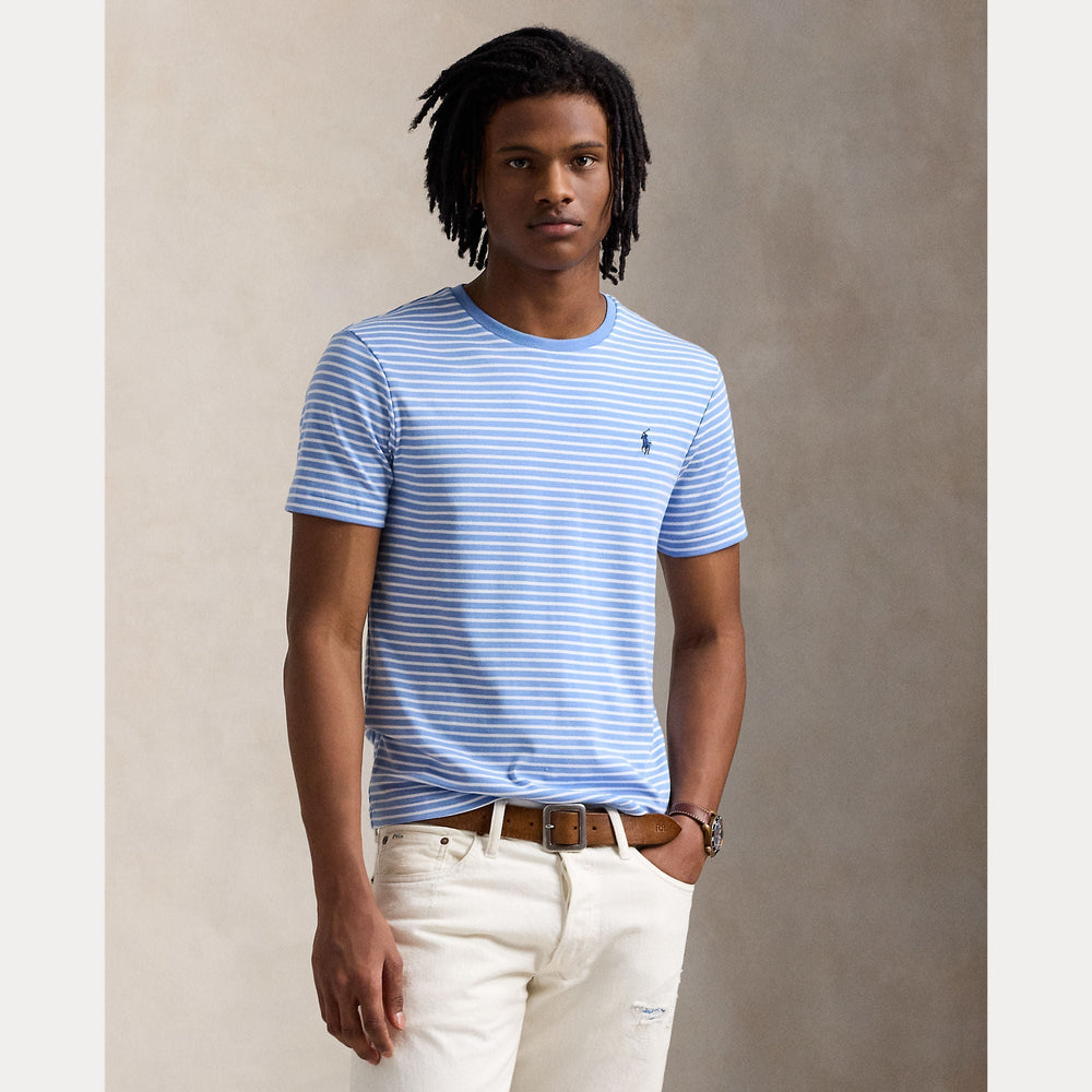 CUSTOM SLIM STRIPED SOFT COTTON T-SHIRT – Accessorio premium elegante