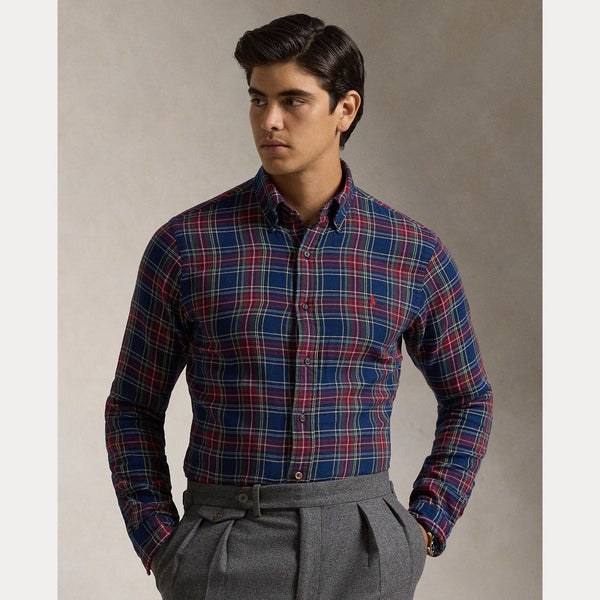 CUSTOM FIT PLAID DOUBLE-FACED SHIRT – Accessorio premium elegante