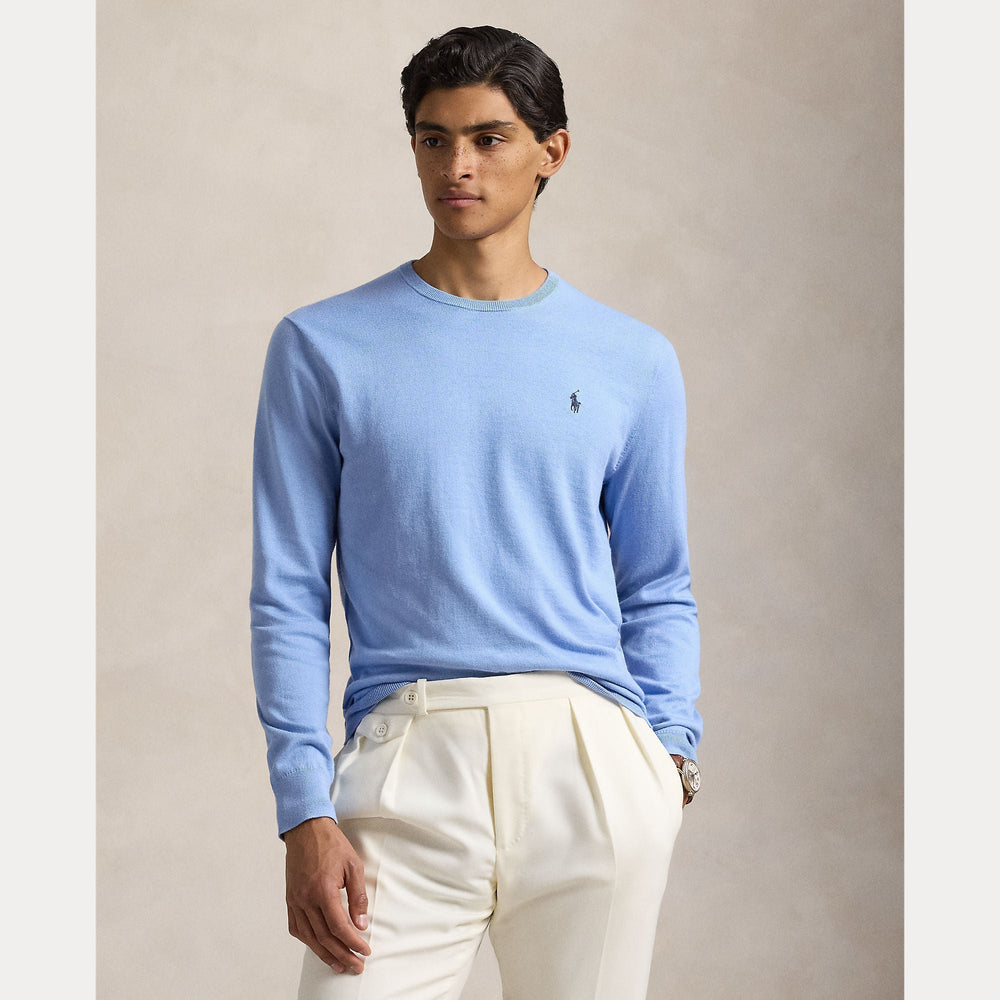 SLIM FIT TEXTURED COTTON SWEATER – Accessorio premium elegante