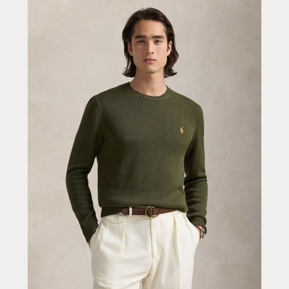 COTTON CREWNECK SWEATER – Accessorio premium elegante