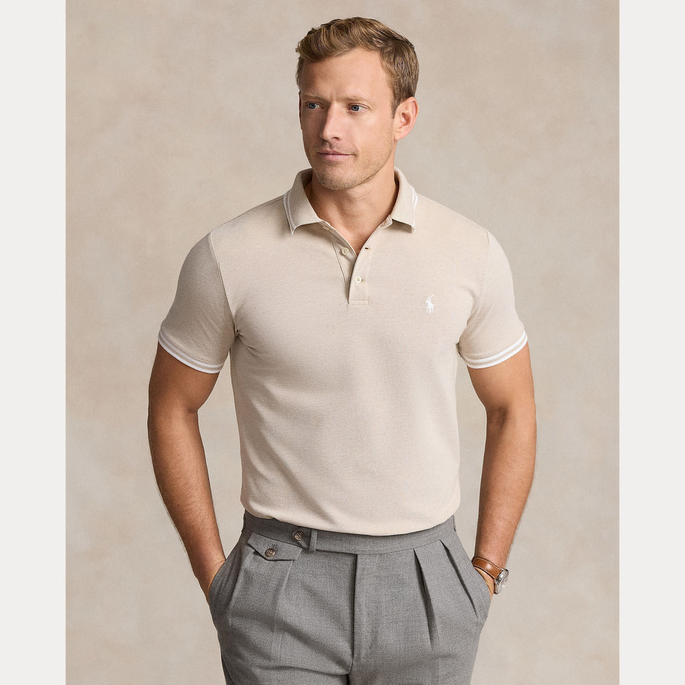 CUSTOM SLIM FIT STRETCH MESH POLO SHIRT – Accessorio premium elegante