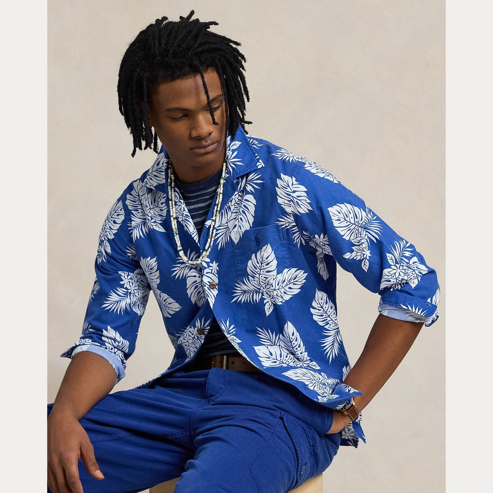 CLASSIC FIT MONSTERA-PRINT OXFORD SHIRT – Accessorio premium elegante