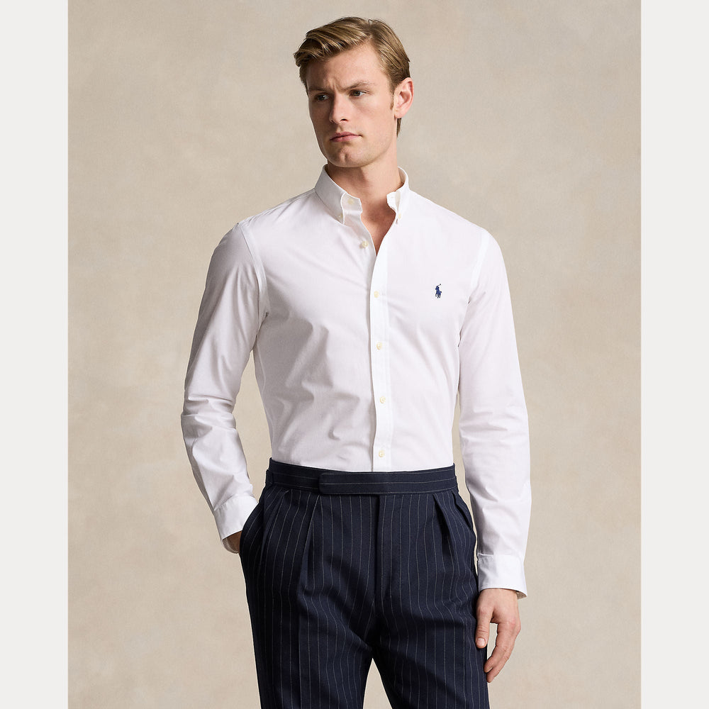 SLIM FIT STRETCH POPLIN SHIRT – Accessorio premium elegante