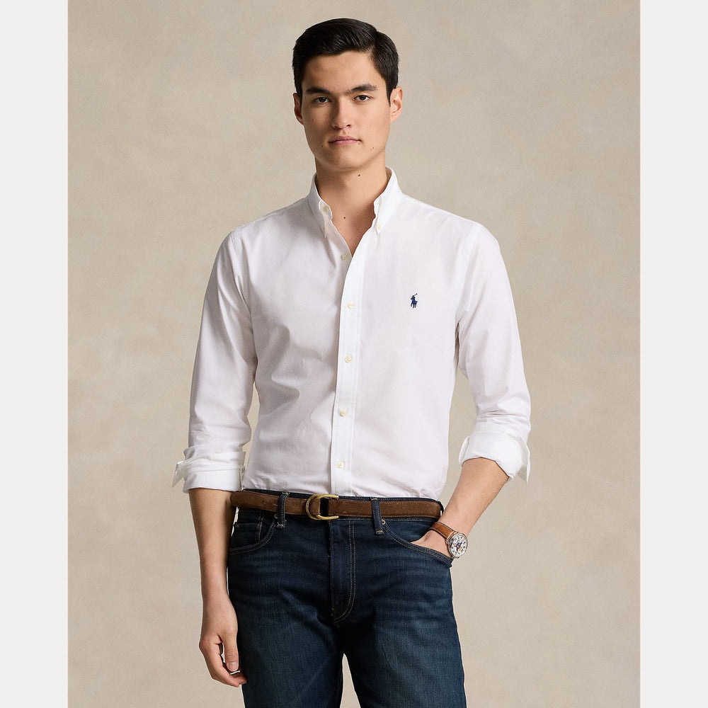 CUSTOM FIT STRETCH POPLIN SHIRT – Accessorio premium elegante