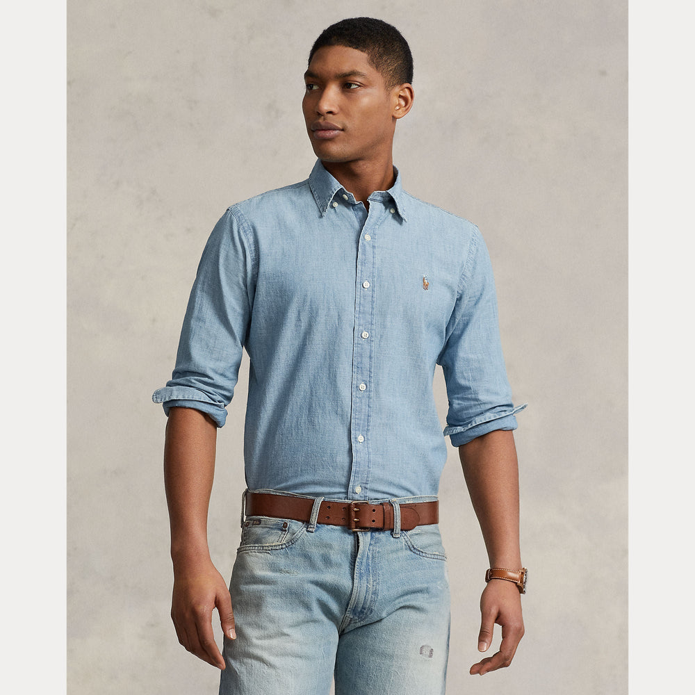 CUSTOM FIT CHAMBRAY SHIRT – Accessorio premium elegante
