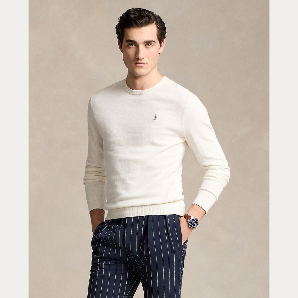 COTTON-CASHMERE CREWNECK SWEATER – Accessorio premium elegante