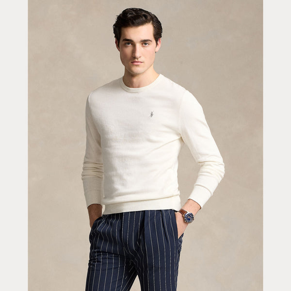 COTTON-CASHMERE CREWNECK SWEATER – Accessorio premium elegante