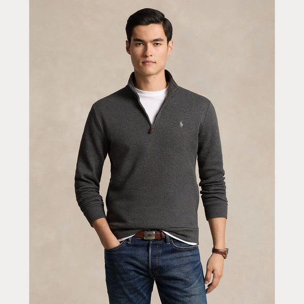 DOUBLE-KNIT MESH QUARTER-ZIP PULLOVER – Accessorio premium elegante