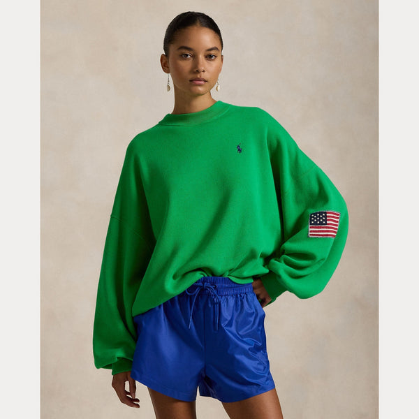 OVERSIZE LOGO FLEECE CREWNECK – Accessorio premium elegante