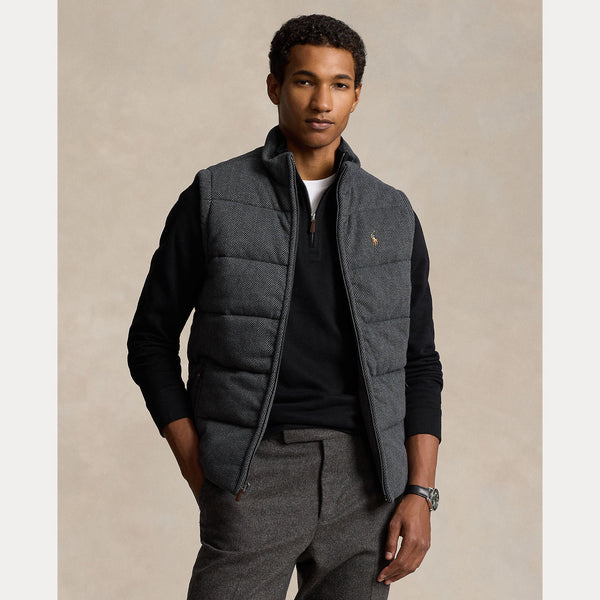 HERRINGBONE DOUBLE-KNIT VEST – Accessorio premium elegante