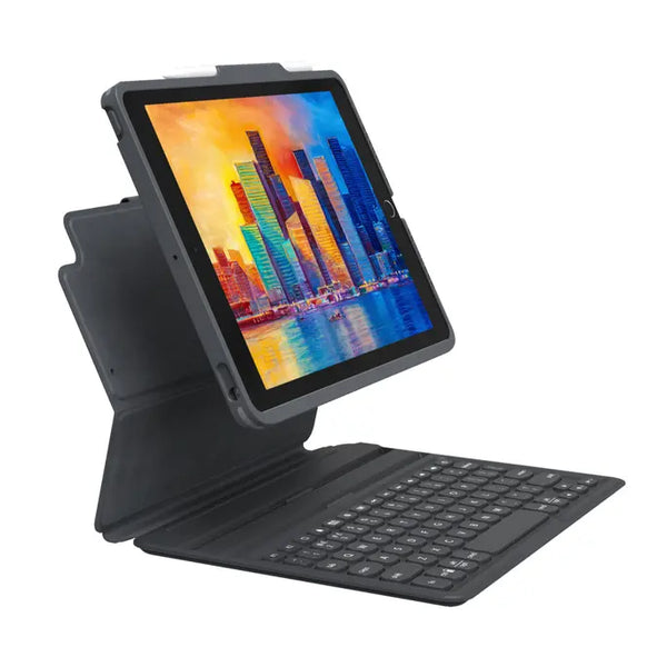 Zagg Pro Keys Keyboard/Cover Case for 10.2in (7th/8th/9th Gen) Apple iPad Tablet - Black – Accessorio premium elegante